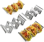 4 Pack Stainless Steel Holders, Premium Stands, Holds 2 Or 3 Tacos Eac. Fixed Price $14.97.