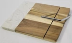Leed's Acadia Wood & Marble Cheese Cutting Board 11X8.5" New Fast Shipping. Fixed Price $18.99.