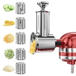 Slicer Shredder Attachment For Kitchenaid Stand Mixer With 5 Blades, Cheese G.... Fixed Price $89.03.