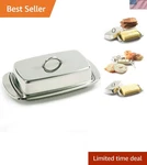 Norpro Stainless Steel Double Covered Butter Dish Elegant & Durable Design. Fixed Price $39.99.