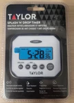 Taylor Splash And Drop Kitchen Timer, White, 3" X 1" 3.5" - 5863. Fixed Price $22.00.