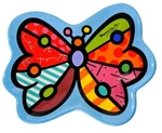 Romero Britto 'butterfly' Ceramic Tea Bag Holder Plate Dish Home Kitchen Art New. Fixed Price $27.50.