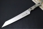 Messermeister - Overland Chef 8" Scalloped Slicer Knife Canvas Micarta Handle. Fixed Price $244.95.
