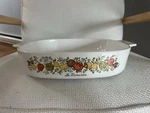Corningware Romarin Square Casserole Dish 2.5L Vegetable Pattern, Handles. Fixed Price $150.00.