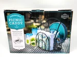 Convertible Giftburg Picnic Caddy 3 Piece Set Black Wrought Iron Indoor Outdoor. Fixed Price $20.66.