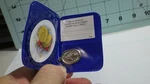 Vintage Catholic Mary Conceived Without Sin Medallion Pocket Pendant & Felt Pad. Fixed Price $22.00.