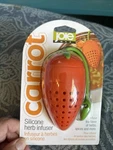 Joie Carrot Silicone Herb Infuser Spices Soup Bpa Free Dishwasher Safe Kitchen. Fixed Price $17.95.