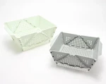 Kuhn Rikon 2 Piece Folding Colander Baskets White Lt Sage /gray K65360. Fixed Price $19.88.