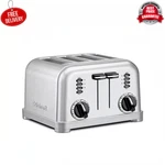 Cuisinart Classic Metal 4-SLICE Toaster, Brushed Stainless. Fixed Price $55.99.