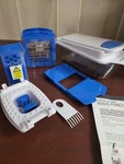 Multi-functional Food Dice Slice Chop Set 8 Blades Container & Clean Tool #4227. Fixed Price $8.39.