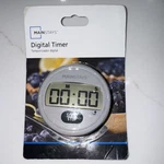 New Mainstays Digital Timer Large Display Gray Plastic Battery Powered Kitchen. Fixed Price $8.99.