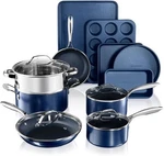 Granitestone 15-PIECE Non-stick Cookware Set Diamond Coated, Dishwasher Safe. Fixed Price $147.00.