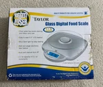 Taylor Glass Digital Food Scale 11LB. Capacity Biggest Loser With Box. Fixed Price $13.99.