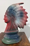 Antique Cast Iron Doorstop Native American 1 Pc. Rare !!!. Fixed Price $135.00.