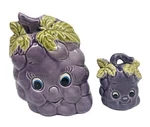 Enesco Anthropomorphic Grape Fruit Face Napkin Toothpick Holder E-0301 E-0302. Fixed Price $35.97.