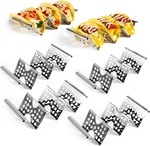 Taco Set Of 6, Stainless Steel Stand, Stylish Shell. Fixed Price $25.99.