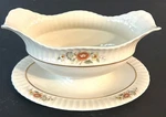 Lenox Temple Blossom Gravy Boat W/ Attached Underplate Mint Unused. Fixed Price $49.99.
