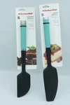 Kitchenaid Light Blue Teal Silicone Spatula Set Scrapermixer Heat Resistant Nwt. Fixed Price $28.99.