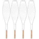 4 Pcs Grill Basket, Stainless Steel Folding Fish Roasting Rack For Charcoal G.... Fixed Price $61.74.