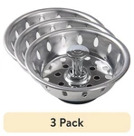 Pack Stainless Steel Deluxe Kitchen Sink Strainer Silver 3.5" Drains. Fixed Price $35.34.