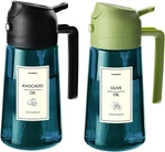 2 Pcs Set Glass Olive Oil Sprayer 470ML Dual Pour & Dispenser For Cooking. Fixed Price $23.99.
