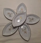 Set Of Noritake Oriental Bamboo 6341 Butter Pat Nut Relish Soy Sauce Dish. Fixed Price $25.98.