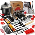 Sushi Maker Kit 43-PIECE Complete Set For Beginners With Bazooka Roller,. Fixed Price $108.79.