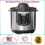 Presto 02141 6-QUART Electric Pressure Cooker, Black, Silver, Stainless Steel. Fixed Price $109.98.