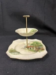 Royal Winston Grimwades Village Scenes 2-TIER Cake Stand. Fixed Price $75.00.