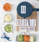 Manual Blue Easy Slicer, Shredder, And Grater Essential Kitchen Tool. Fixed Price $18.99.
