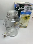 New Gibson Home Bayfront 2.9L ( 3.1 Qt) Mason Jar Glass Beverage Dispenser. Fixed Price $15.00.