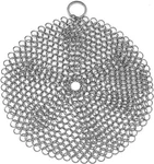316L Stainless Steel Chainmail Scrubber 8X6 Cast Iron Pan Cleaner Rustproof. Fixed Price $10.95.