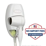 Conair 134W 1600W Wall Mount Hair Dryer W/ Night Light White. Fixed Price $47.44.