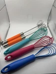 Kitchen Lot Silicone Balloon Whisks Rotary Push Baking Tools 5PC. Fixed Price $14.99.
