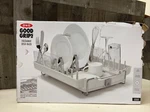 Oxo Dish Drying Rack Home Kitchen Storage Organizer Drainboard Cutlery Chrome. Fixed Price $30.00.