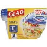 Glad 42 Oz. Clear Square Tall Entree Container (3-PACK) BBP35094. Fixed Price $17.55.