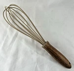 Vintage Silicone Coated Wood Handled Whisk 11IN. Fixed Price $9.95.
