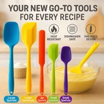 Silicone Spatula Set 5PCS Heat Resistant Baking Cooking Utensils Dishwasher Safe. Fixed Price $9.59.