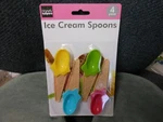 Kole Imports "handy Helpers Reusable Plastic Ice Cream Spoons" New 4.5" Set Of. Fixed Price $6.75.
