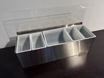 San Jamar B6186L Ez-chill 6-COMPARTMENT Stainless Steel Condiment Bar. Fixed Price $149.00.