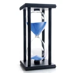 Hourglass 60 Minutes Blue Sand Timer, Black Wooden Frame Clock. Fixed Price $24.93.