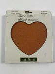 Hometrends Heart Shaped Terracotta Bread Warmer, 6" Diameter, Brown. Fixed Price $19.00.