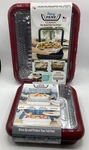 Lot Of 2 Fancy Panz Red Foil Food Carriers 8" X And 11" 9" New. Fixed Price $48.99.