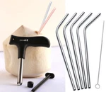 Cocodrill Coconut Opener Tool + 5 Reusable Stainless Steel Drinking Straws -. Fixed Price $13.99.
