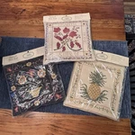 Vtg Nwt Set Of 3 Alice Cottage Spiced Hot Pads Fabric Trivets Made In Usa. Fixed Price $22.00.