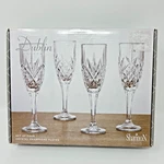 Godinger Dublin Crystal Champagne Flutes Set Of 4 Shannon Glass New Box. Fixed Price $22.00.