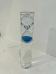 Newton Gravity Blue Sand Water Vintage 3-MINUTE Glass Timer Kitchen Game 6.5. Fixed Price $25.00.
