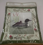 Alice Cottage Spiced Scented Hot Pad- Loon With Baby Cattails Usa Made. Fixed Price $6.00.