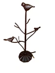 Jewelry Tree Stand Cast Iron With Bird Bronze Tone Metal 13. Fixed Price $13.75.