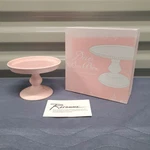 Rosanna Cor Bon Cupcake Desert Pedestal Display Stand Petite Pink Ribbed. Fixed Price $23.95.